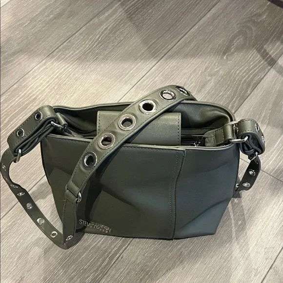 Steve Madden Sage Green Faux Leather Shoulder Bag Crossbody - Picture 7 of 9